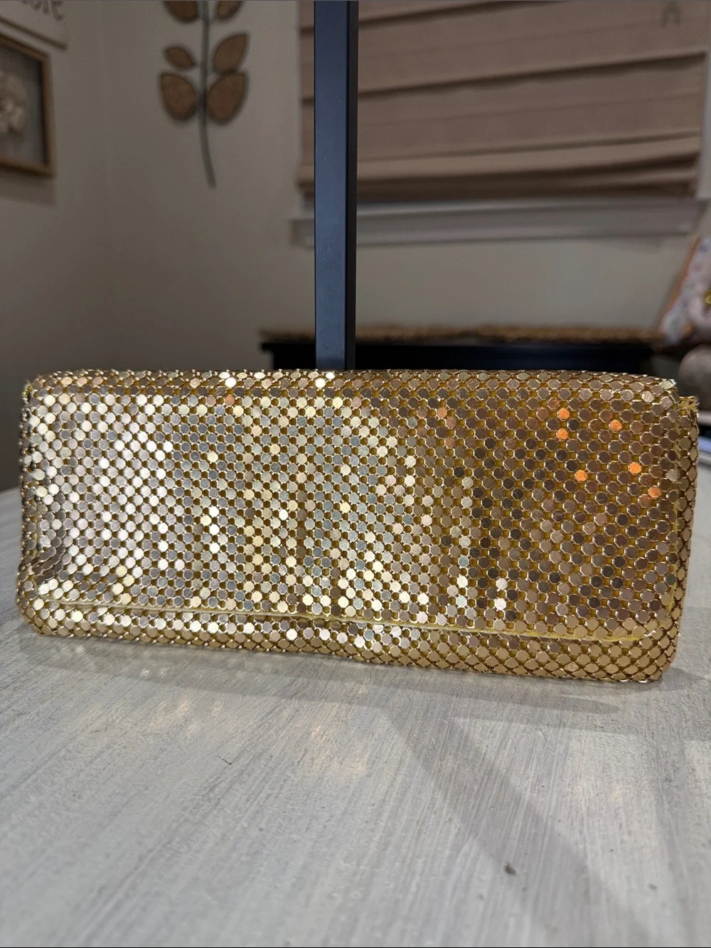 Gold Sequin Evening Clutch